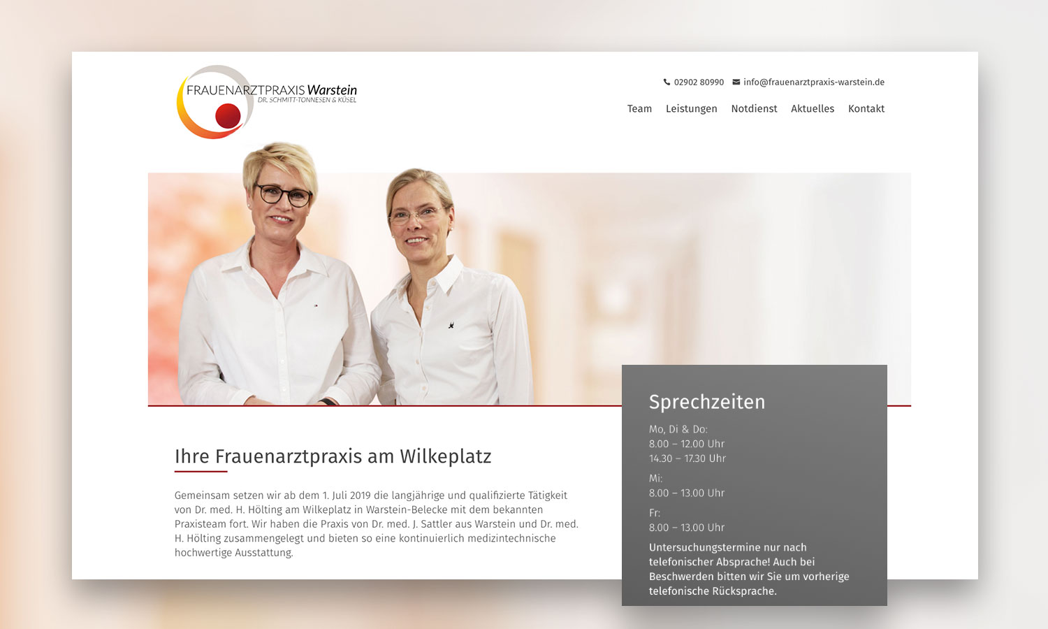 Website | Frauenarztpraxis Warstein